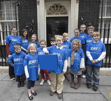 JDRF children petition Downing Street