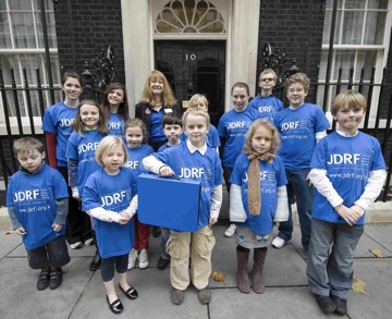 JDRF children petition Downing Street