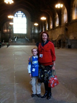 Zac and Becki in Westminster Hall