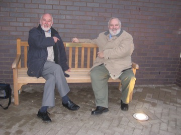 David and Eddie inaugurate the bench on 17 December 2007