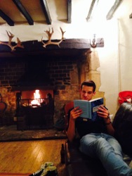 Lawrence (Becki's oldest) reads his Grandad's new book