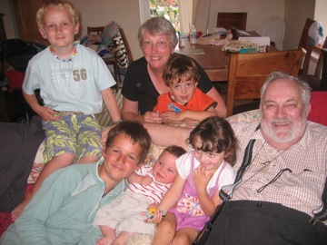 Sue, Dave and the grandkids