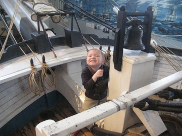 Playing on  whaling ship