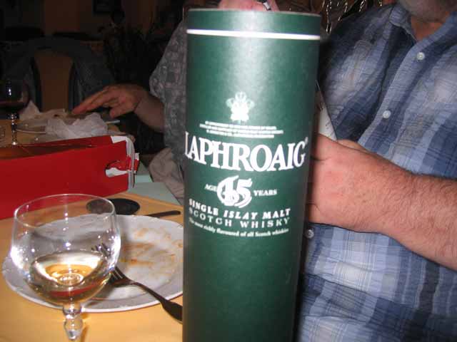 a 15 year Laphroaig for a 65 year old