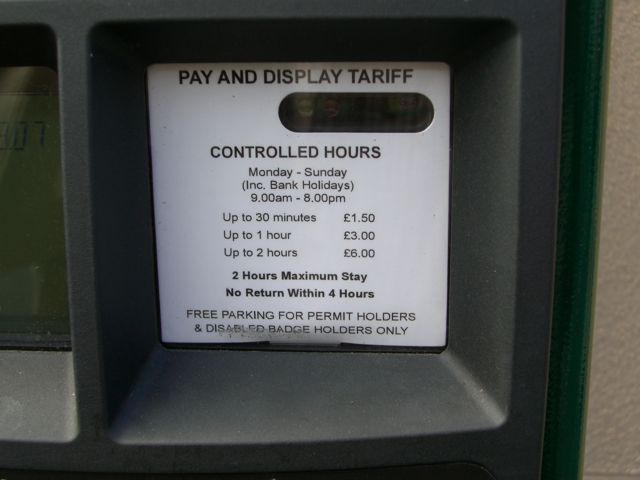 Parking prices are horrific (fortunately free for us!)