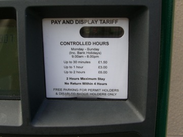Parking prices are horrific (fortunately free for us!)