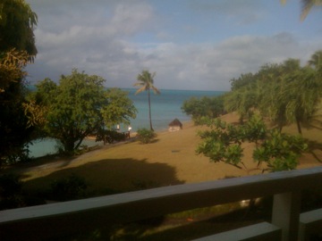 The beach from our room