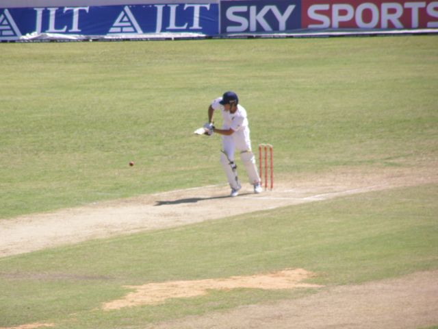 Cook pushes through the leg side